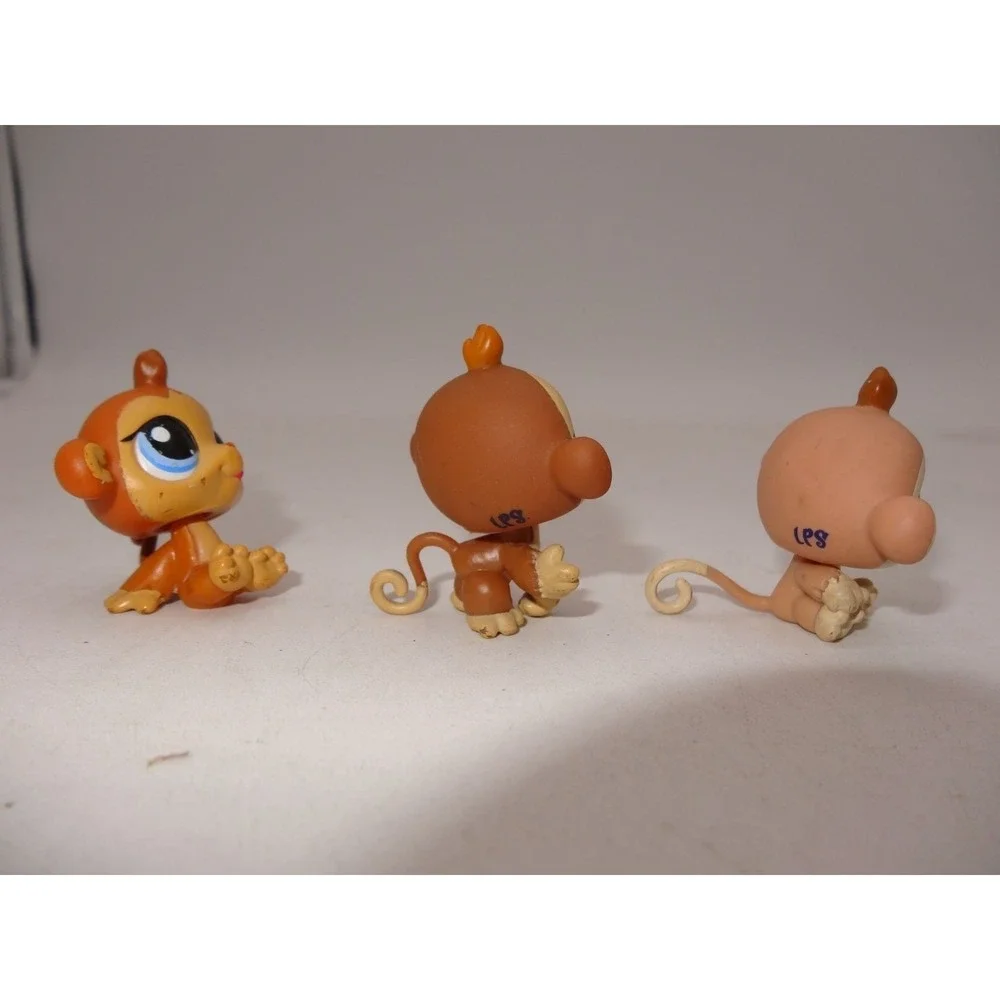 Littlest Pet Shop LPS Monkey‎ Petriplets Swing Set #1551 #1552 #1553 Bananas